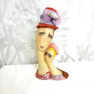 Mother and Daughter Resin Bust 6" tall